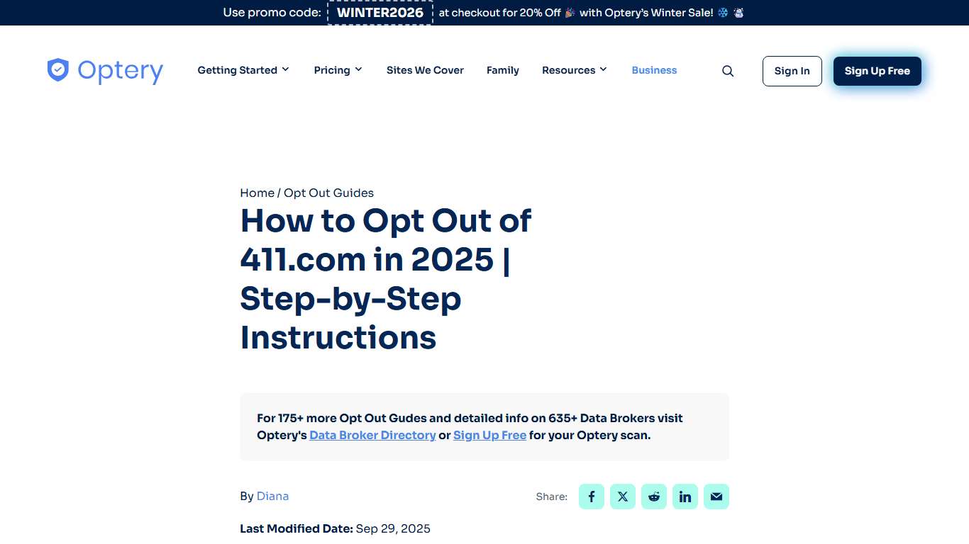 How to Opt Out of 411.com in 2025 | Step-by-Step Instructions - Optery