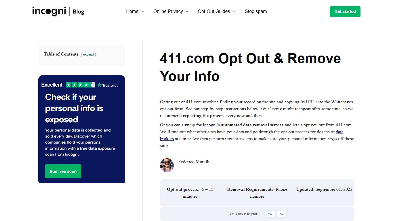 411.com Opt Out & Remove Your Info [2026] | Incogni